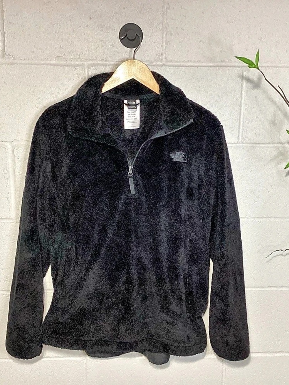 The North Face Women's TNF Fleeski 1/4-Zip Pullover Fleece Black XL
